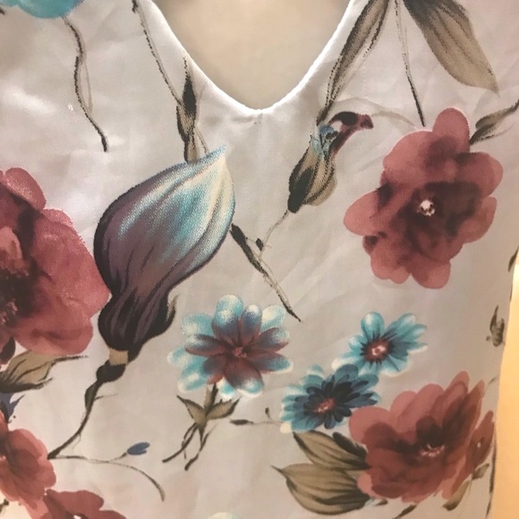 Silver floral slip dress - Picture 4 of 8